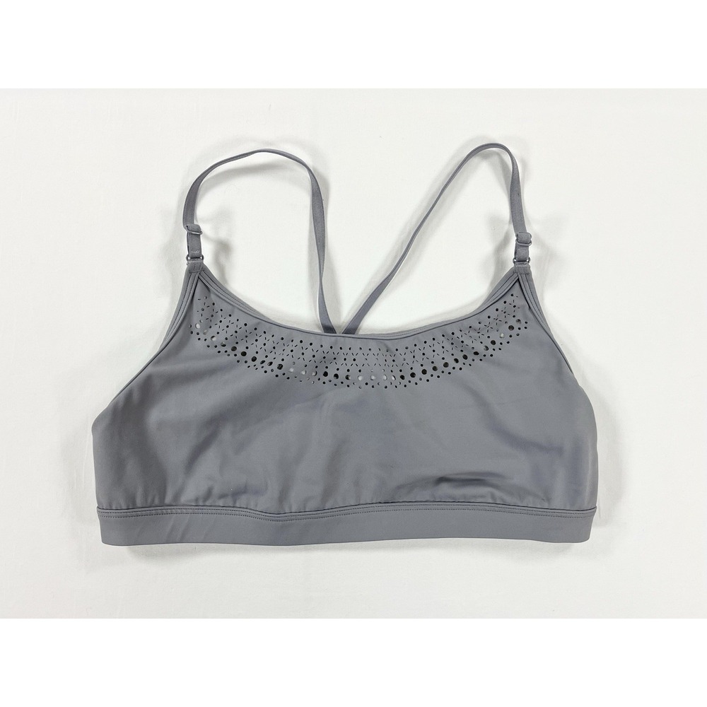 Victoria's Secret‎ Sport Laser Cut Criss Cross Racerback Sports Bra Gray Large L